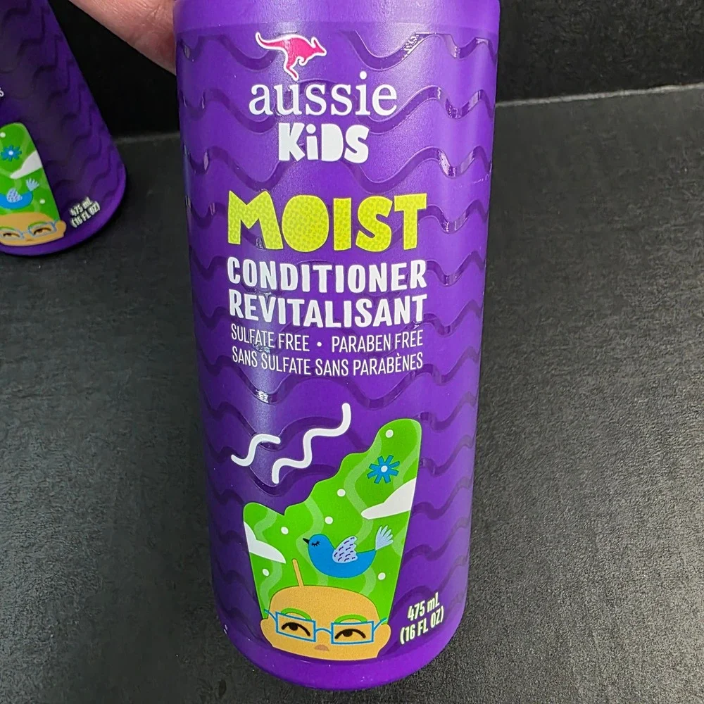 Aussie Kids Moist Conditioner Kids 16oz Purple 2 Pack Sulfate Paraben Free